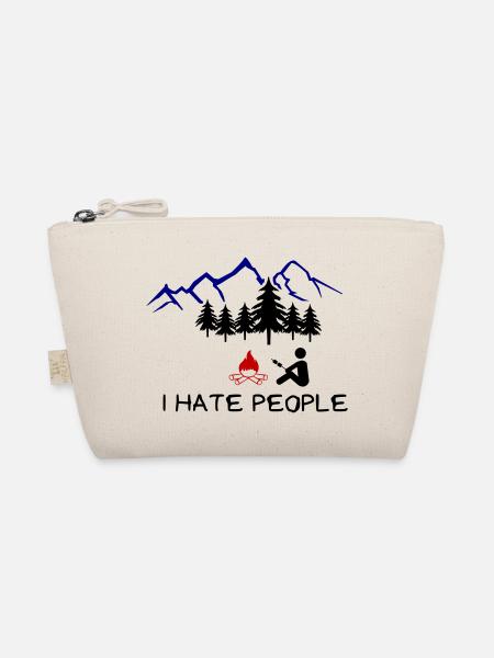 i hate people 002 - Organic Pouch - nature - Front