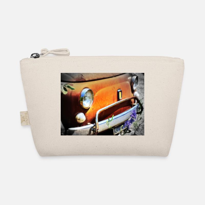 Rostiges Oldtimer Front Design - Bio-Täschchen - Natur