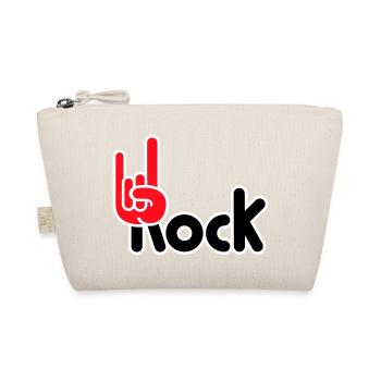 Heavy Metal Hard Rock Musik Hörner Handgeste Logo - Bio-Täschchen - Natur - Vorne