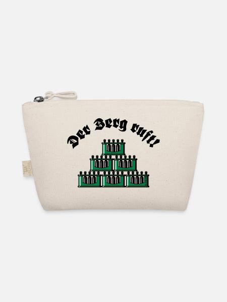 Der Berg Ruft! (Bier / Bierkästen / Grün / Old) - Bio-Täschchen - Natur - Vorne