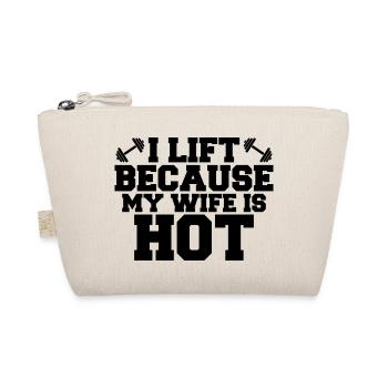 I lift because my wife is hot - Organic Pouch - nature - Front