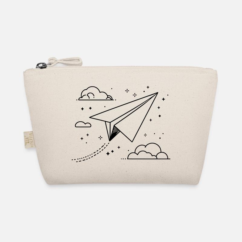 Papierflugzeug Zeichnung Bio-Täschchen