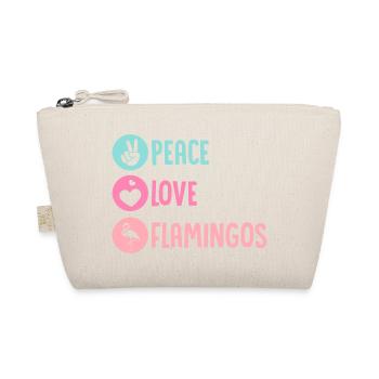 Paix Amour Flamants Mignon Oiseau Rose - Trousse biologique - nature - Devant