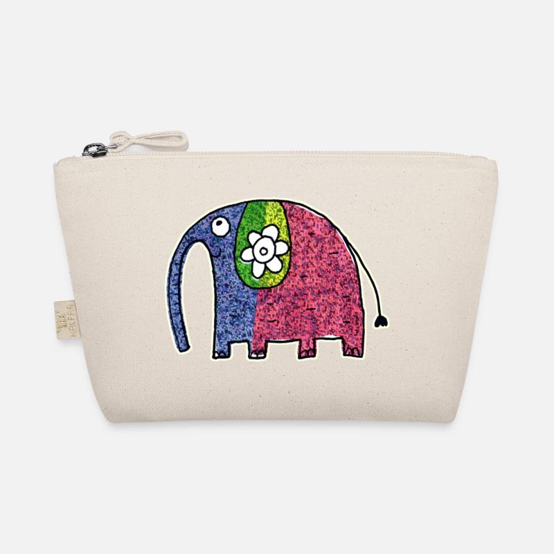 Süßer bunter Elefant Eli Bio-Täschchen