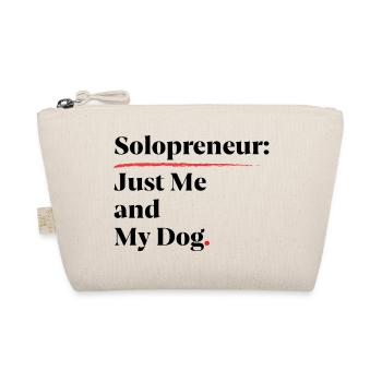 Solopreneur: Nur ich und mein Hund [Schwarz] - Bio-Täschchen - Natur - Vorne