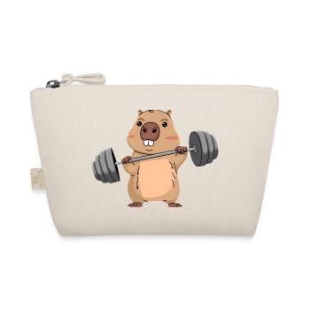 Kreuzheben Capybara Lustiger Fitness Capy Liebhaber - Bio-Täschchen - Natur - Vorne