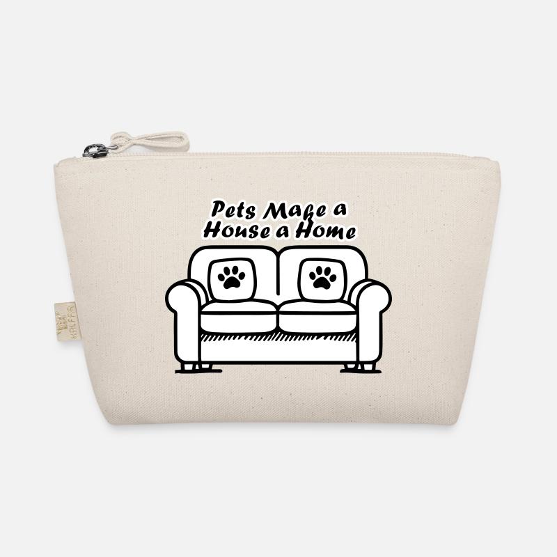 Sofa mit Pfotenabdrücken - Haustiere machen ein Haus zu einem Zuhause Bio-Täschchen