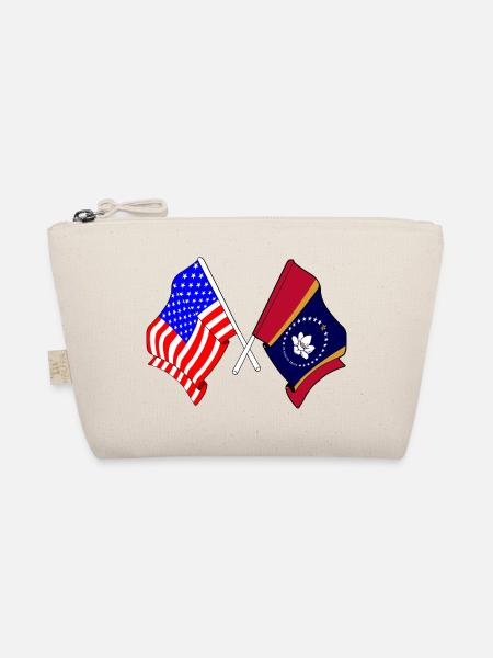 Flag USA and state of Mississippi crossed - Organic Pouch - nature - Front