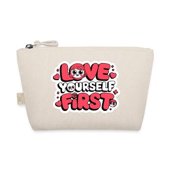 love yourself first Galentine's Day 2026 - Organic Pouch - nature - Front