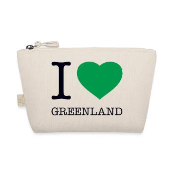 I LOVE GREENLAND Grönland - Organic Pouch - nature - Front