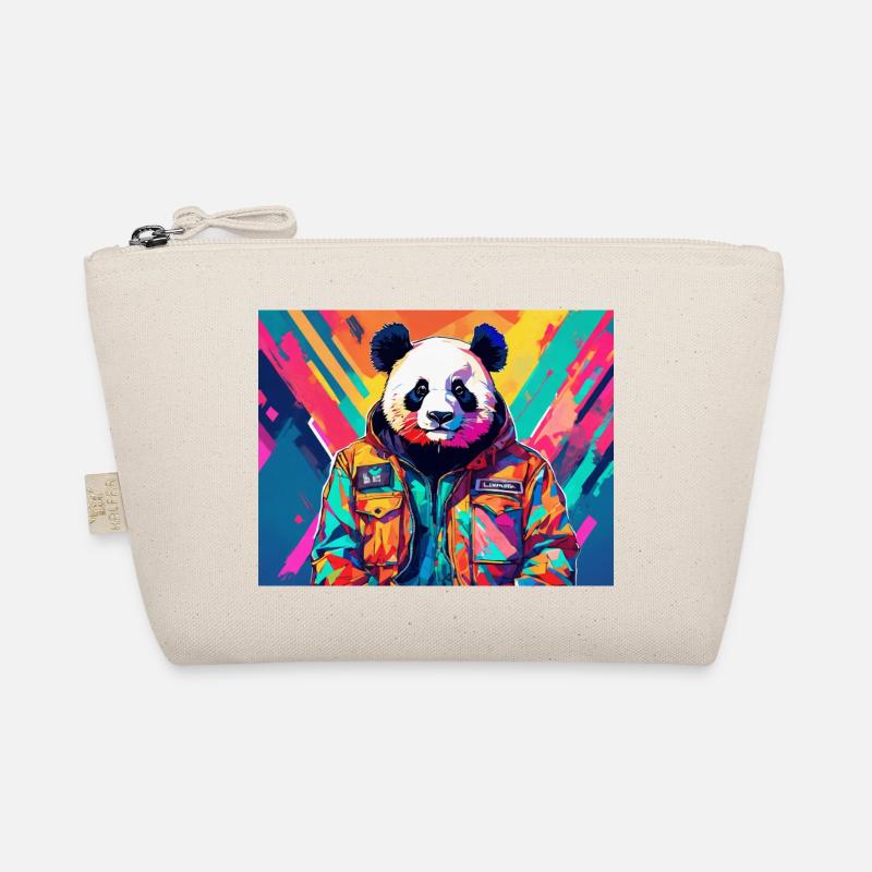 Panda dans une veste colorée Trousse biologique
