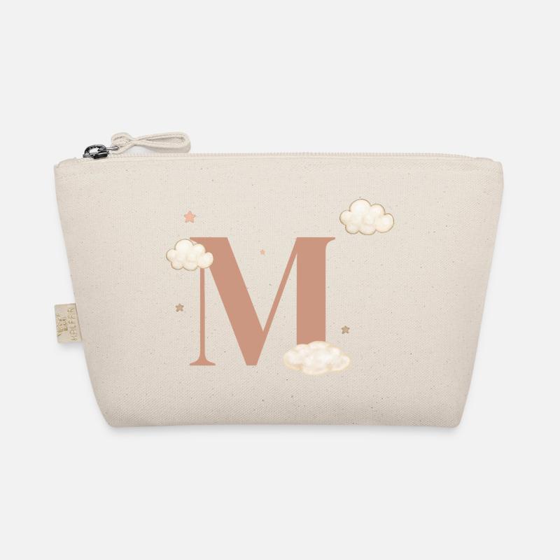 Buchstabe m bewölkt Sterne Bio-Täschchen