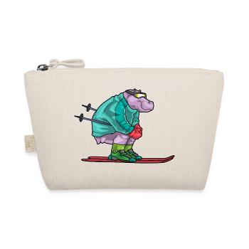 Hippopotame skieur ski sports d’hiver - Trousse biologique - nature - Devant