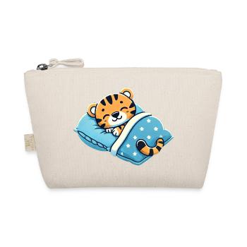 Tiger Sleeping In Bed At Night Time - Bio-Täschchen - Natur - Vorne
