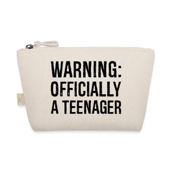 warning officially a teenager - Bio-Täschchen - Natur - Vorne