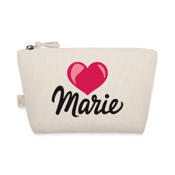 Personalized Love – Heart with Name Marie - Organic Pouch - nature - Front