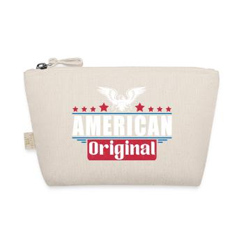 Patriotischer Adler Amerikanische Flagge Design - Bio-Täschchen - Natur - Vorne