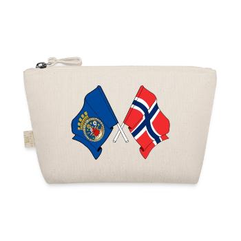 Zwei Flaggen gekreuzt von Oslo und Flagge Norwegen - Bio-Täschchen - Natur - Vorne