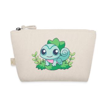 Baby Turquoise Chameleon on a Branch - Organic Pouch - nature - Front