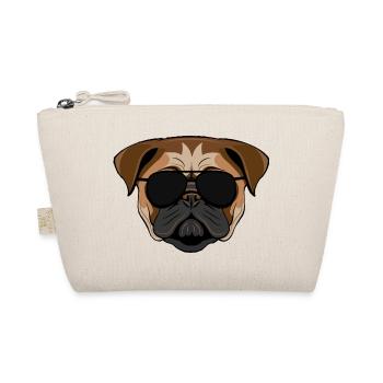 Bulldog in sunglasses - Bio-Täschchen - Natur - Vorne