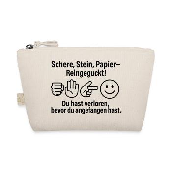 Reingeckt: Schere Stein Papier - Bio-Täschchen - Natur - Vorne