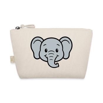 Playful elephant print for children - Organic Pouch - nature - Front