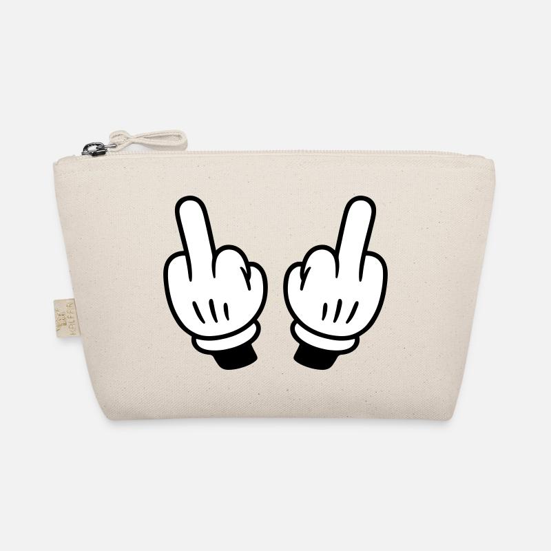 Middle Finger Hand Comic Organic Pouch