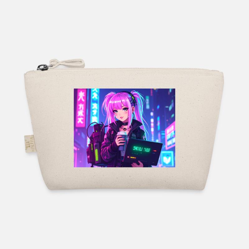 Pink Coder Girl – Skill: cute & stylish Organic Pouch