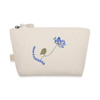 Vogel mit Blume - Bio-Täschchen - Natur - Vorne