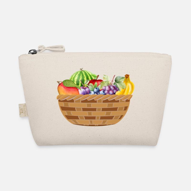 Früchtekorb mit buntem Obstmotiv Bio-Täschchen