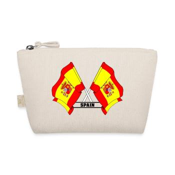 Crossed Spanish flags with SPAIN - Organic Pouch - nature - Front