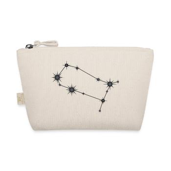Gemini Star Constellation Zodiac Sign Black & Gray - Organic Pouch - nature - Front
