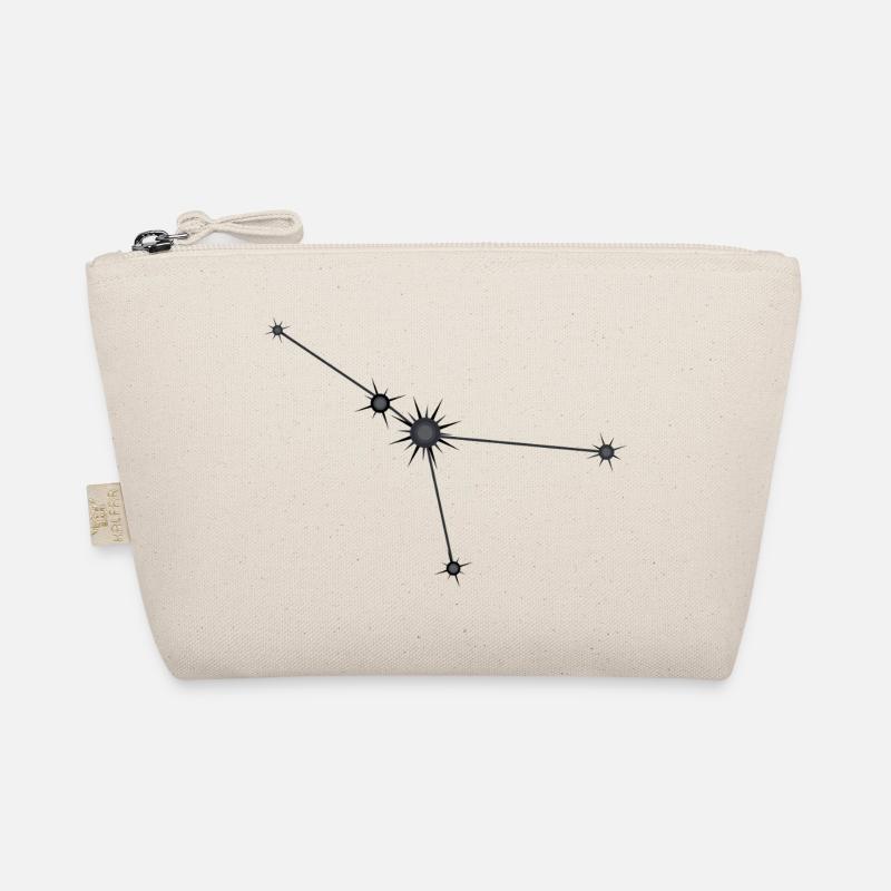 Krebs Stern Konstellation Sternzeichen Schwarz & Grau Bio-Täschchen