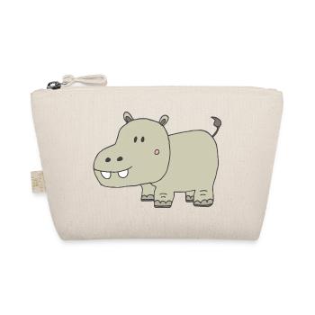 Playful hippo charm for children - Organic Pouch - nature - Front