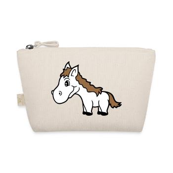 Pferd Süß Pony Fohlen Pferdemädchen Niedlich Comic - Bio-Täschchen - Natur - Vorne