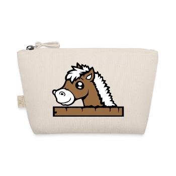 cheval caché derrière une clôture, un mur en bois, une porte d'écurie - Trousse biologique - nature - Devant