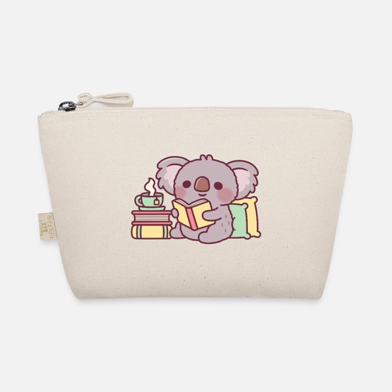 Süßer Koala, der ein Buch liest Bio-Täschchen