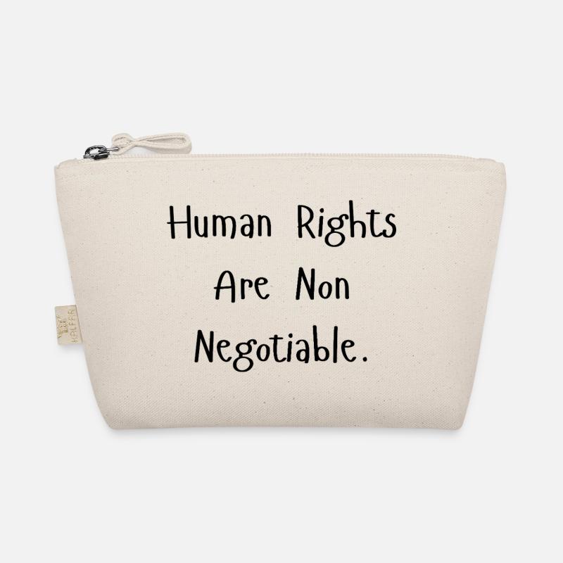 Human_Rights_Are_Non_Negotiable- - Bio-Täschchen - Natur