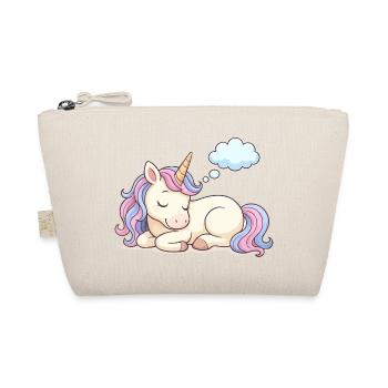 Licorne endormie à la crinière arc-en-ciel - Trousse biologique - nature - Devant
