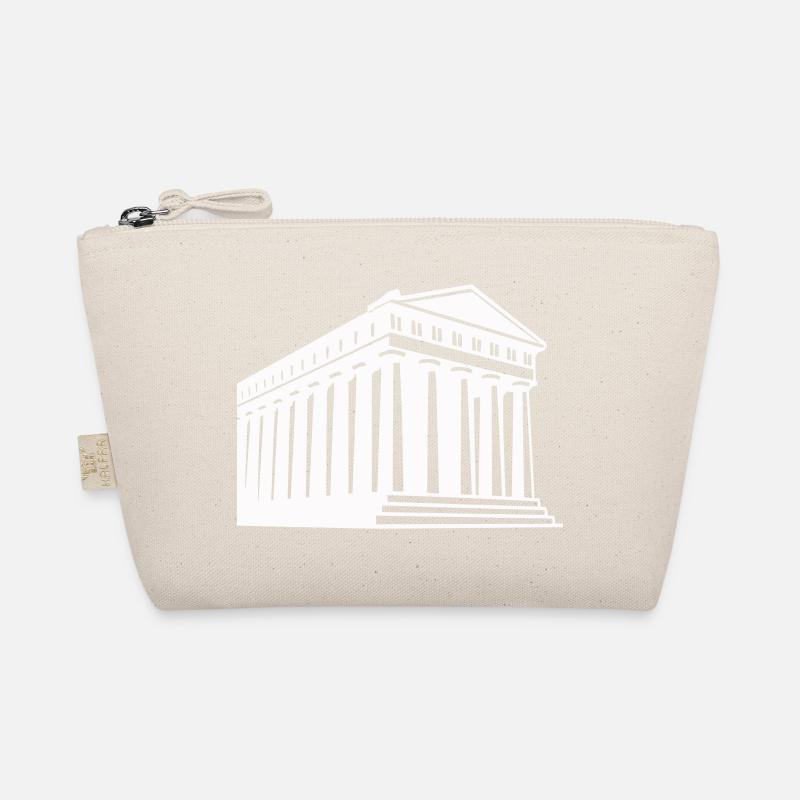 Ancient Greek temple illustration Organic Pouch