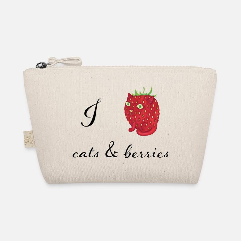 Ich liebe Katzen und Beeren Bio-Täschchen