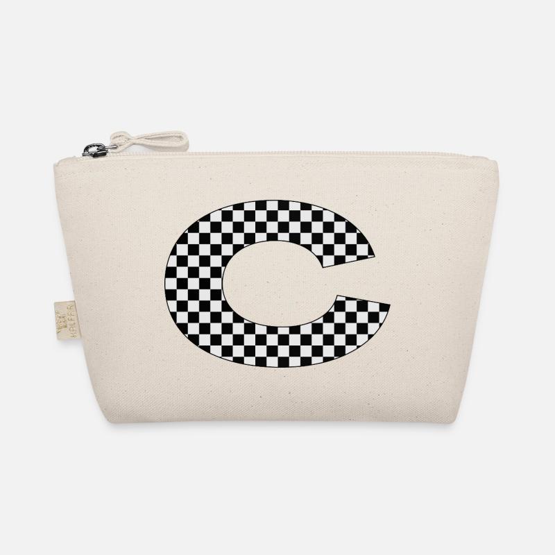 Checker Pattern C Design Organic Pouch