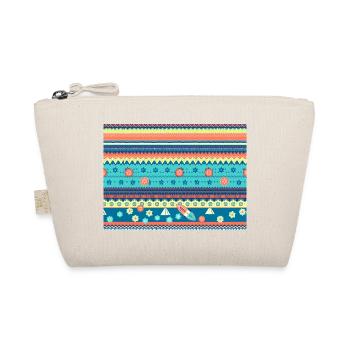 Colorful Boho Winter Pattern - Organic Pouch - nature - Front