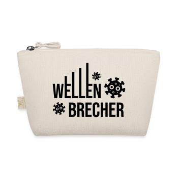 Wellenbrecher Corona Virus - Bio-Täschchen - Natur - Vorne