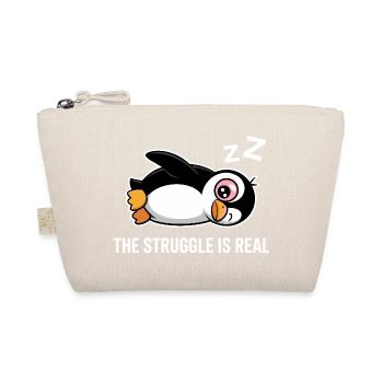 Pinguin Lustiger Spruch - Bio-Täschchen - Natur - Vorne