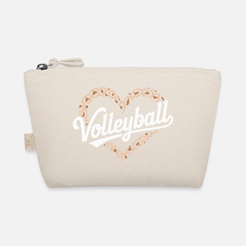 Leopard Heart Volleyball Design Organic Pouch