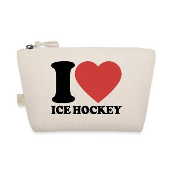I Love Icehockey - Heart - Winter Sports - Organic Pouch - nature - Front