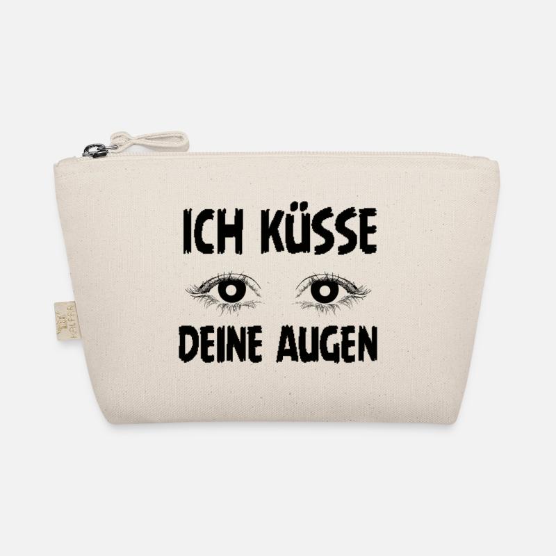 Ich küsse deine Augen – Romantisches Statement - Bio-Täschchen - Natur