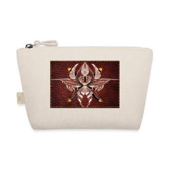 Firewing Mandala on Leather Look - Organic Pouch - nature - Front
