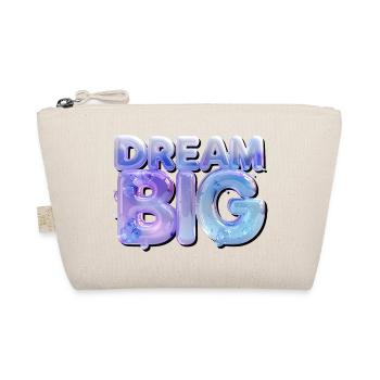 Dream Big in Glitter 3D Letters - Organic Pouch - nature - Front